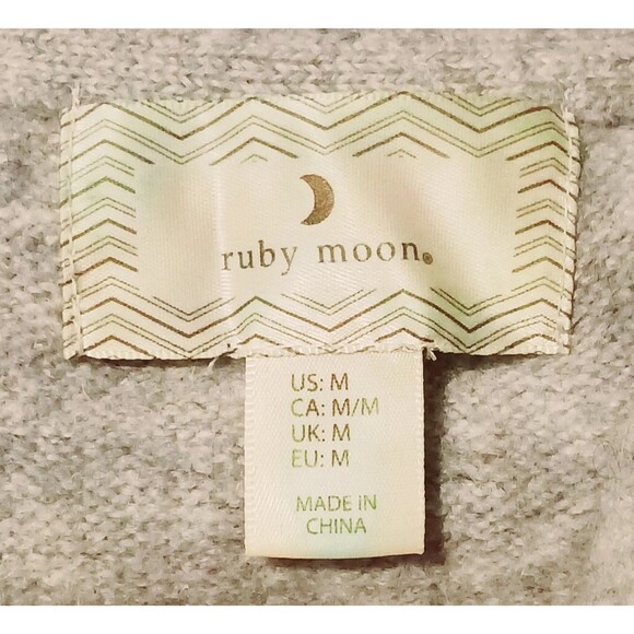 Ruby Moon Women's Gray Sleeveless Cowl Neck Knit Sweater Dress Tunic Size M - Picture 3 of 3